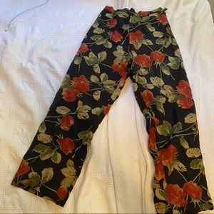 VINTAGE COSTAL GRANDMA CORE FLORAL TROUSERS